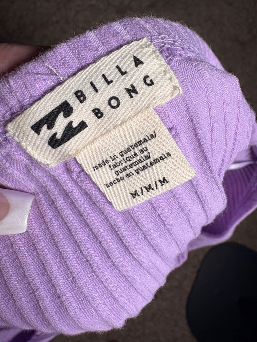 Billabong Lilac Ribbed Tube Top - Light Purple - Picture 4 of 9
